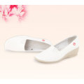 Soft genuine leather white nursing hospital shoes for nursed